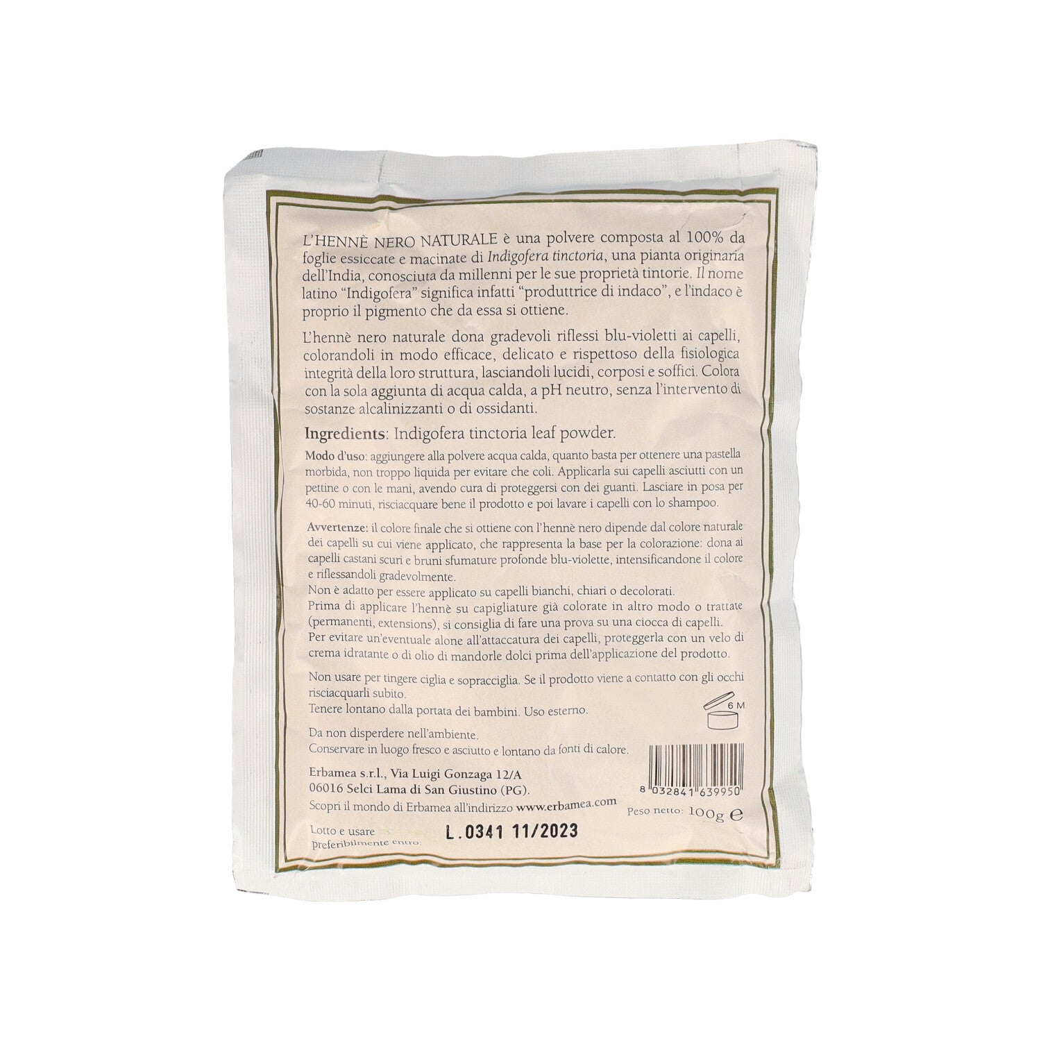 HENNE' NERO NATURAL RANG 100G