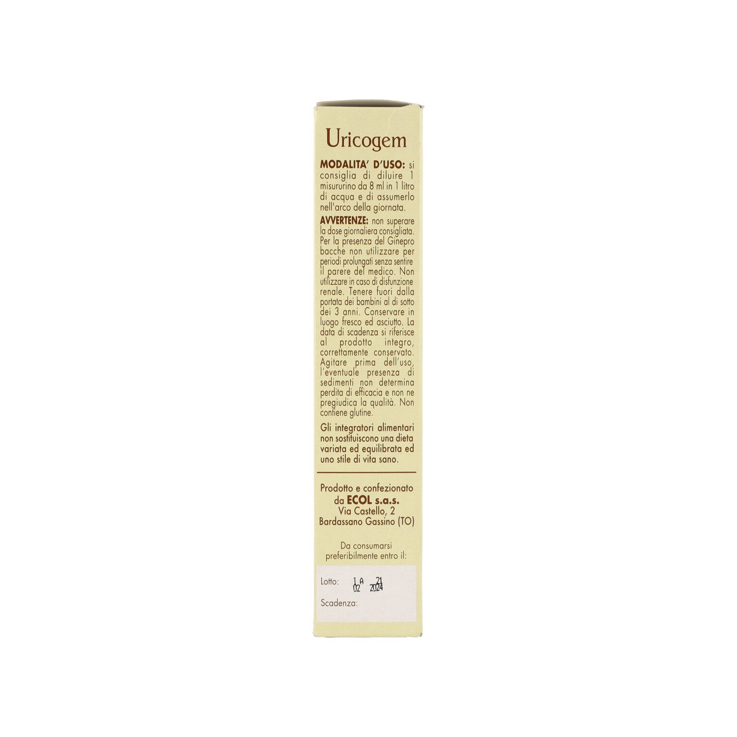 URICOGEM GTT 250ML