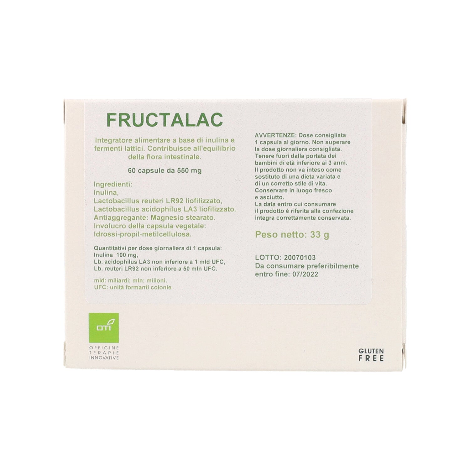 FRUCTALAC 60 CAPSULE