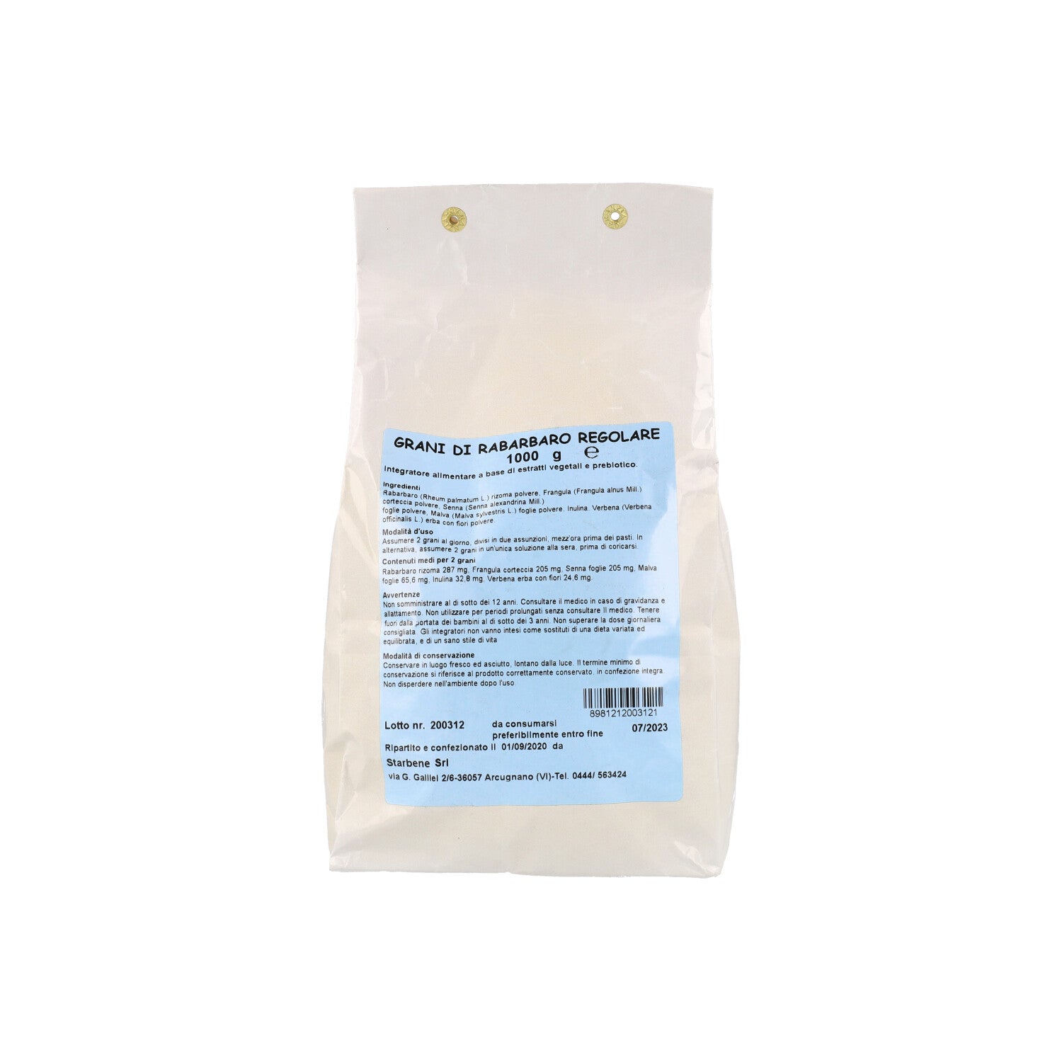 GRANI DI RABARBARO REG 1000G