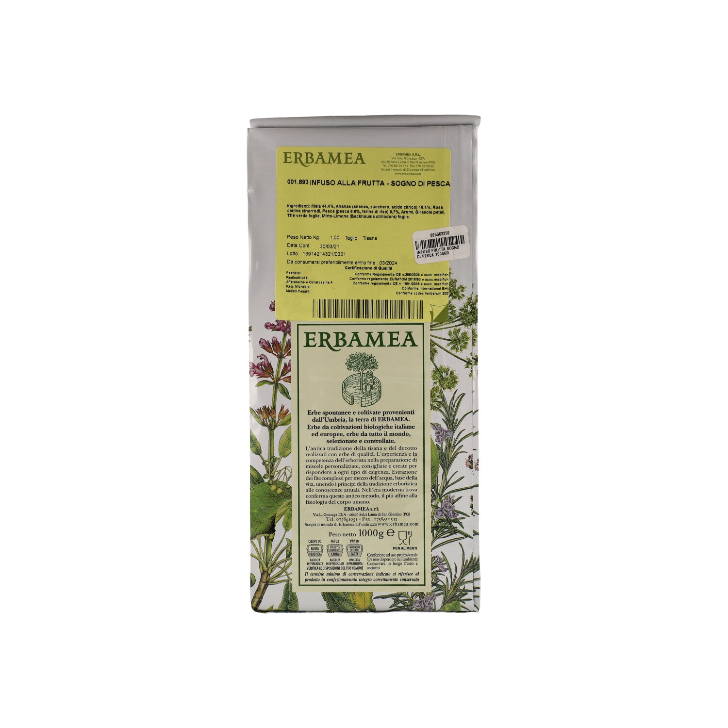 INFUSO FRUTTA SOGNO DI PESCA 1KG