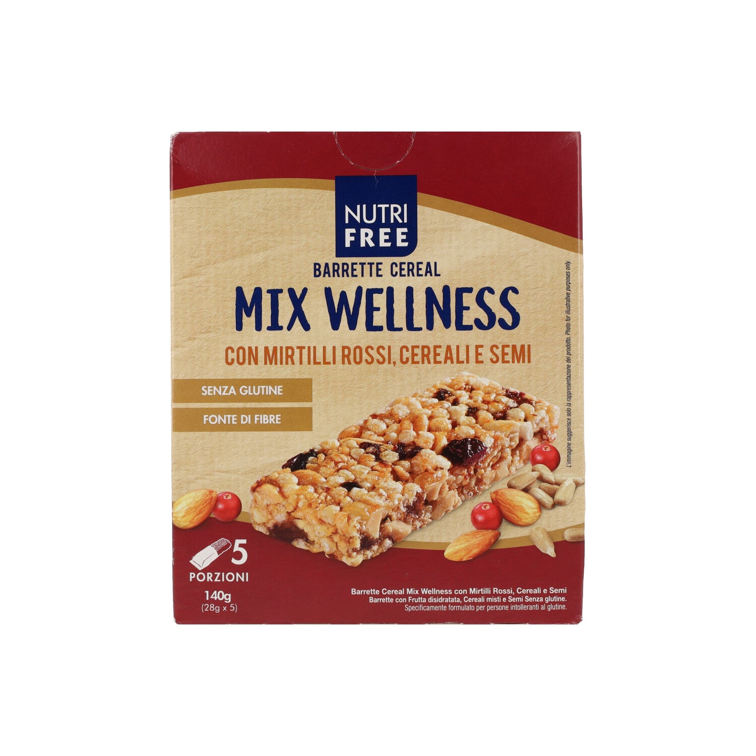 NUTRIFREE BARRETTE CEREAL MIX WELLNESS 28GX5