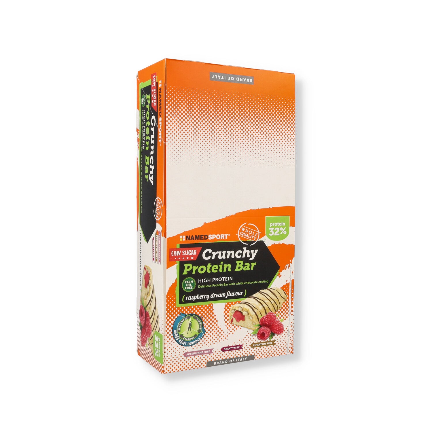 CRUNCHY PROTEIN BAR LOW SUGAR RASPBERRY DREAM 40G - 24 PEZZI