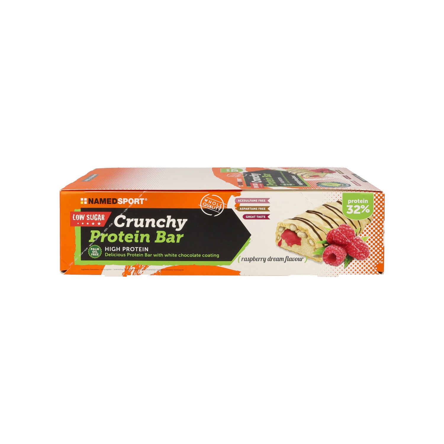 CRUNCHY PROTEIN BAR LOW SUGAR RASPBERRY DREAM 40G - 24 PEZZI