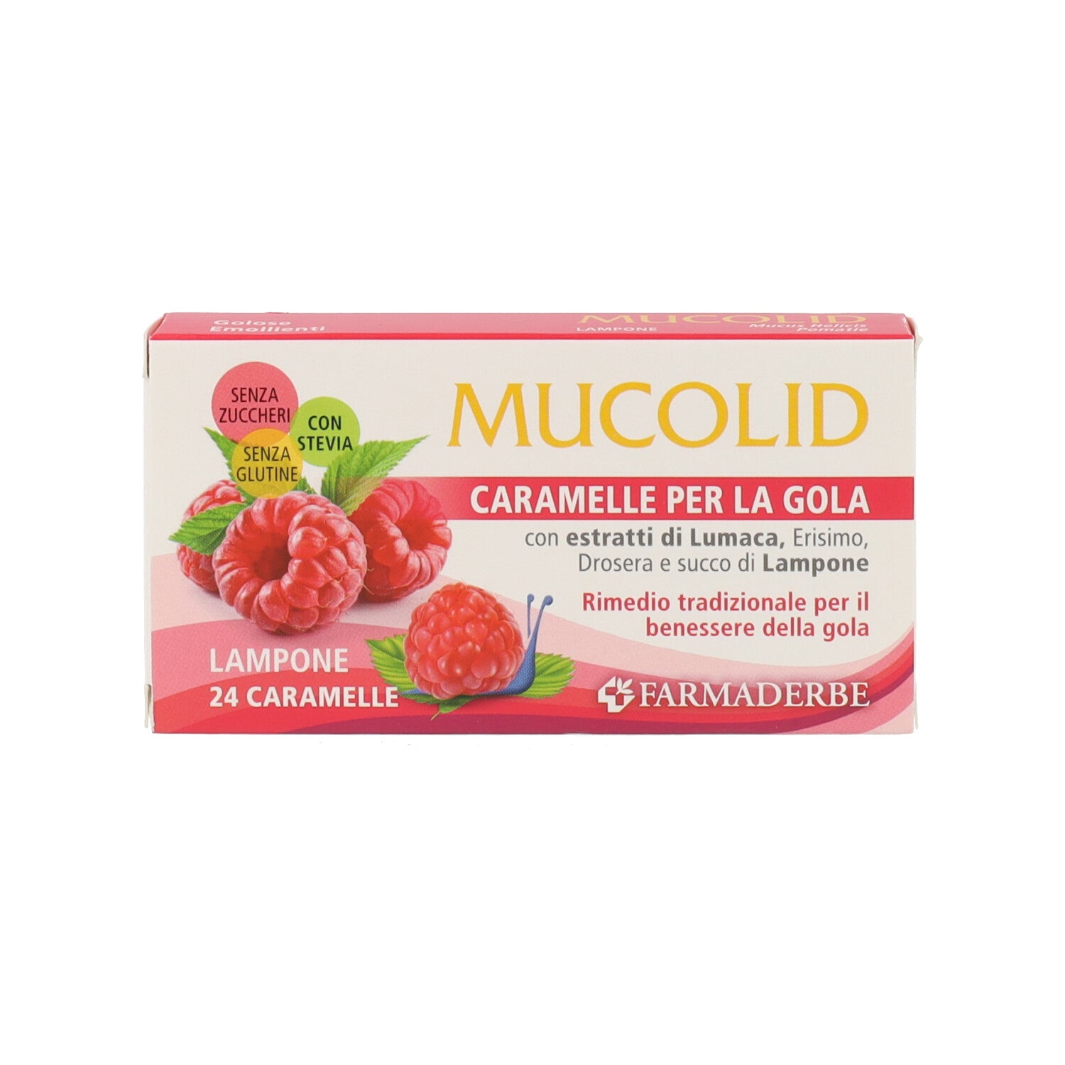 MUCOLID LUMACA&LAMPONE 24 CARAMELLE