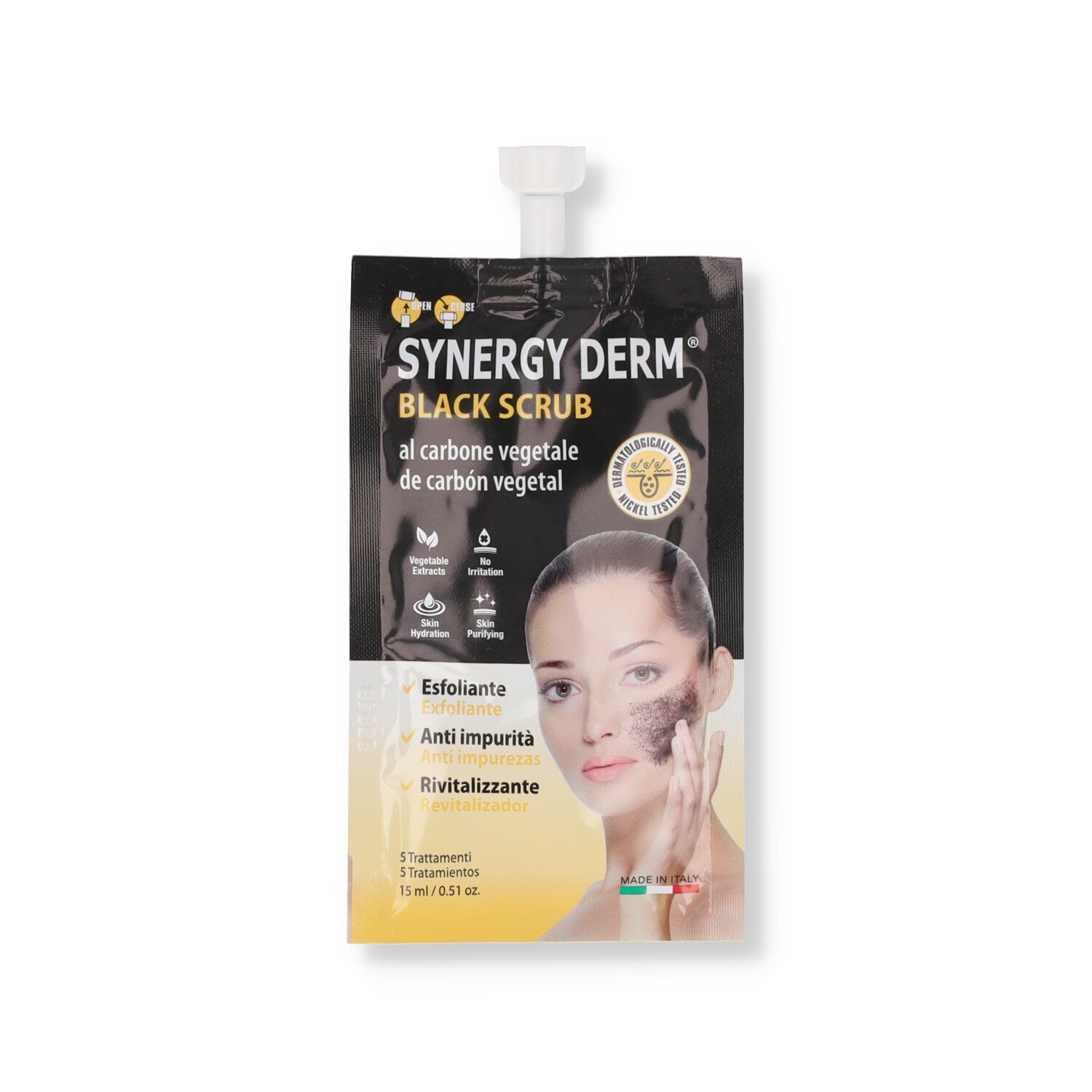 SYNERGY DERM BLACK SCRUB - 15 ML