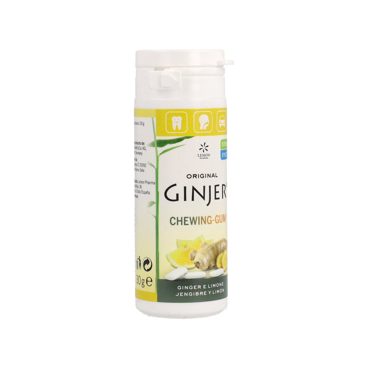 LEMON PHARMA GOMME GINJER/LIMONE 30 PEZZI