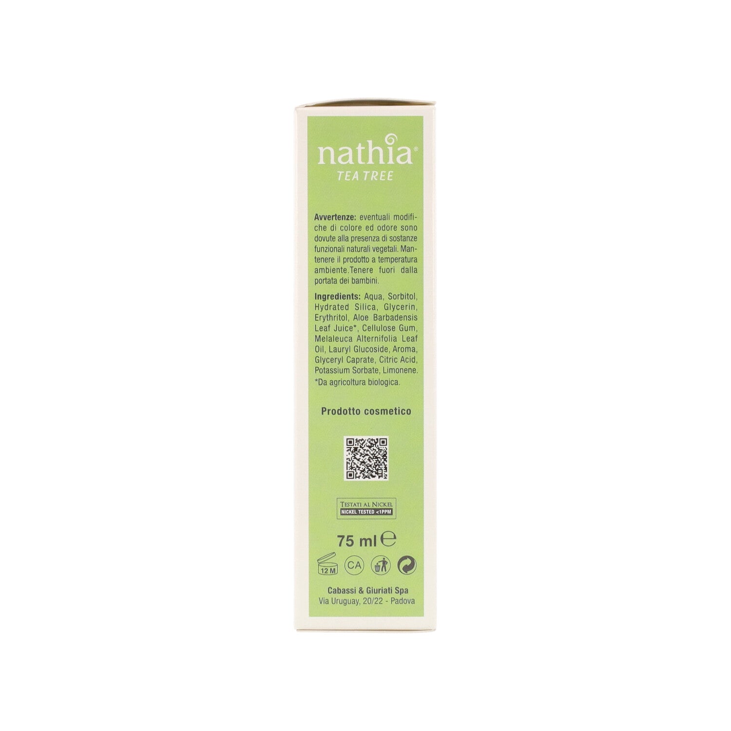 NATHIA TEA TREE DENTIFRICIO GEL 75ML