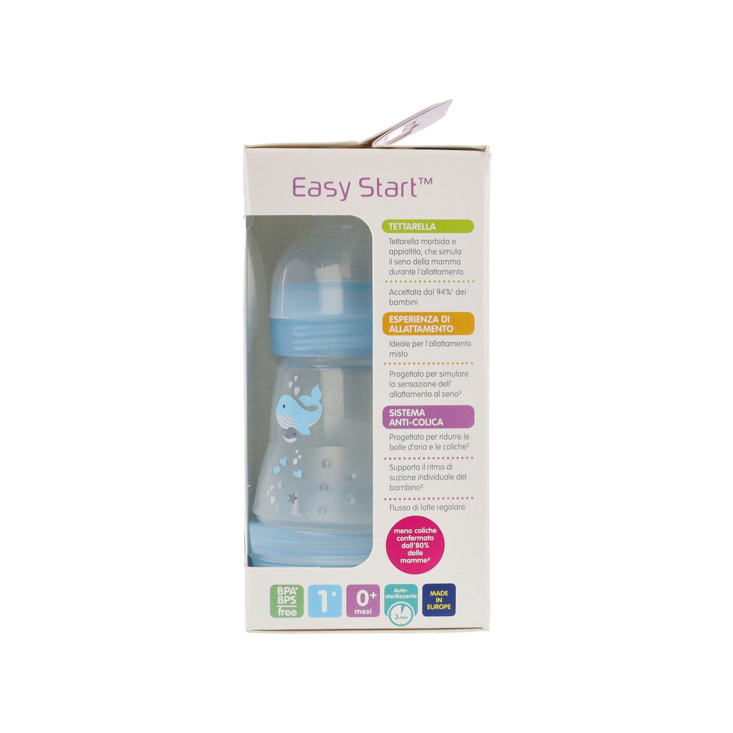 MAM EASY START BIBERON MASCHIO - 0+  260ML