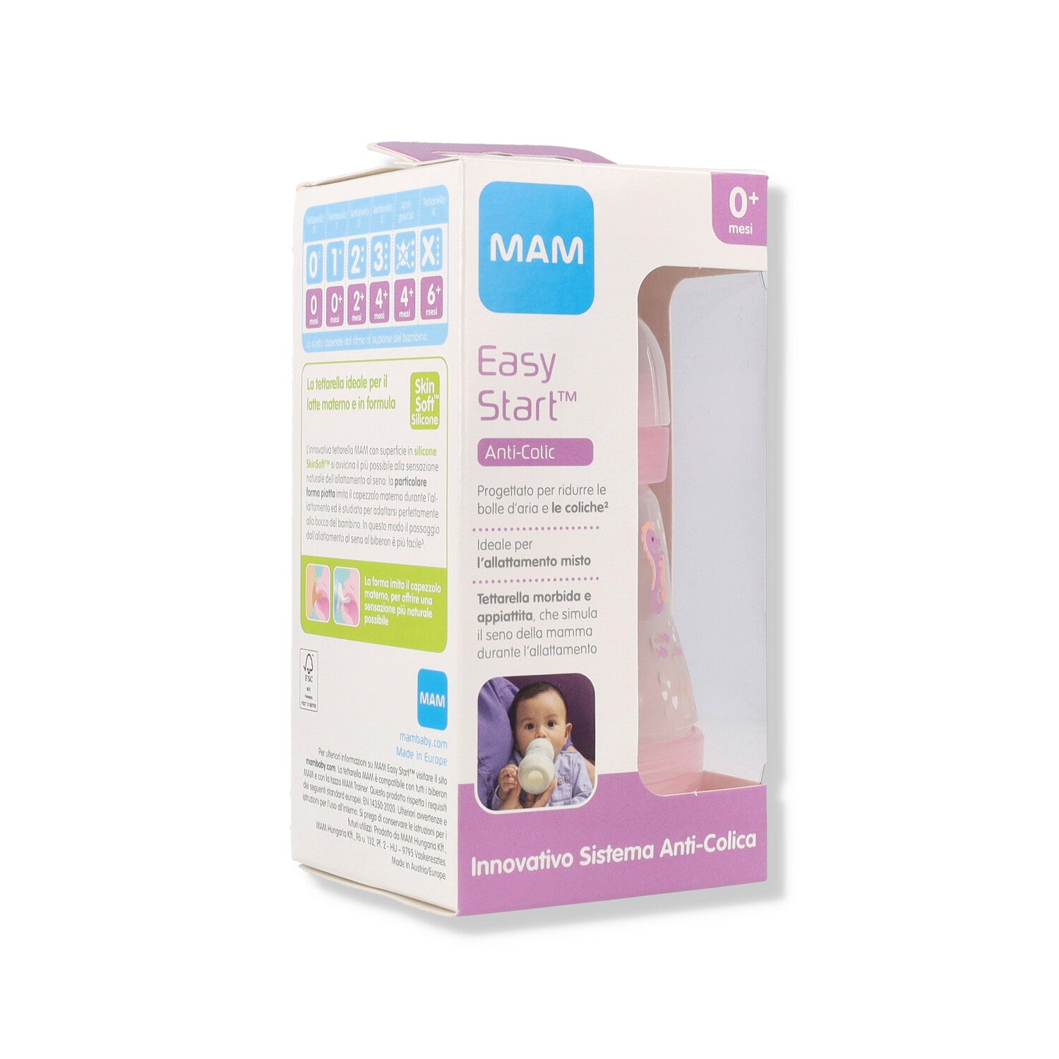 MAM EASY START BIBERON FEMMINA 0+ 160ML