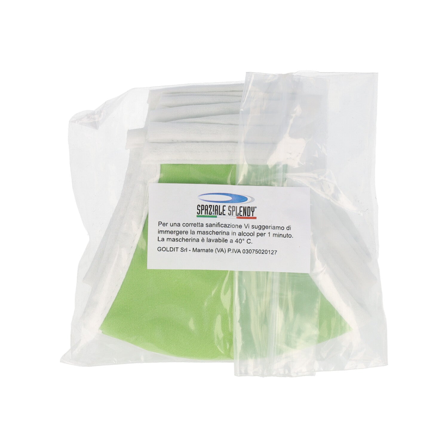 MASCHERINA LAVABILE BAMBINI VERDE CHIARO 5 PEZZI GOLDIT