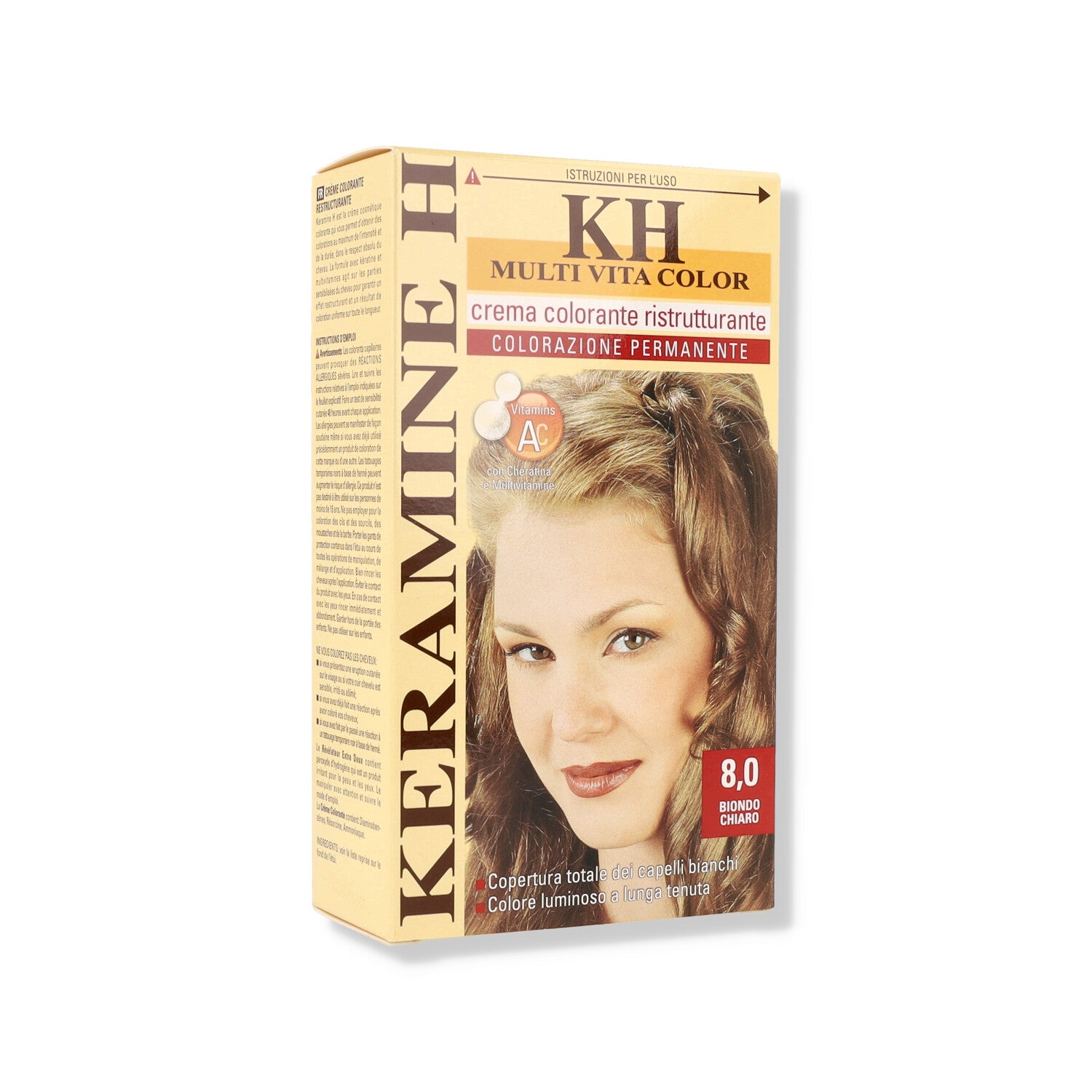 KERAMINE H CREMA COLOR 8.0 BIONDO CHIARO