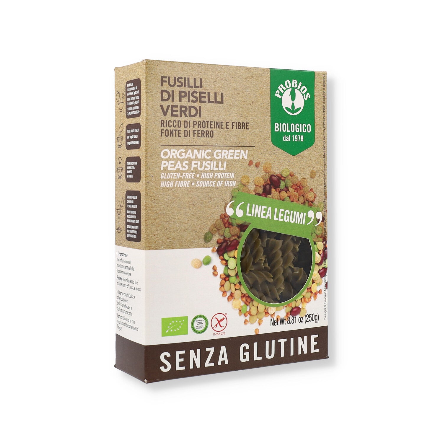 SPECIALITA' FUSILLI PISELLI VERDI 250G