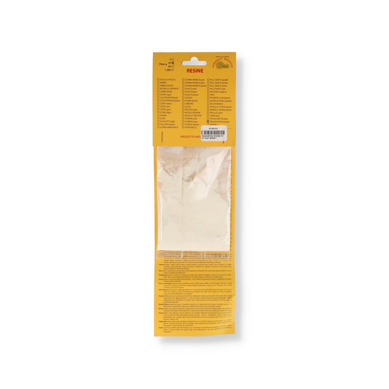 TRAGACANTHA RESINA POLV 25G