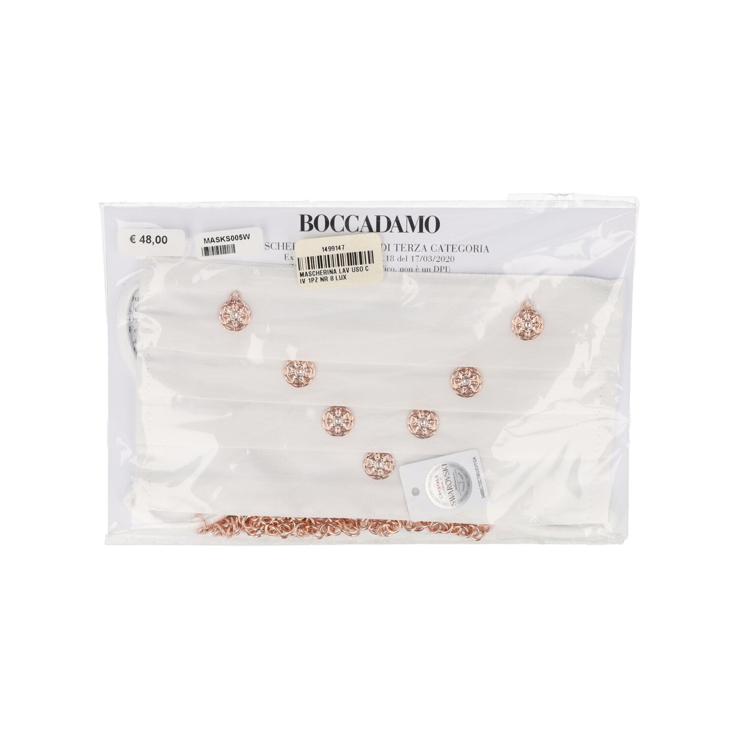 MASCHERINA LAV USO CIV 1PZ MASKS005W LUXURY BOCCADAMO