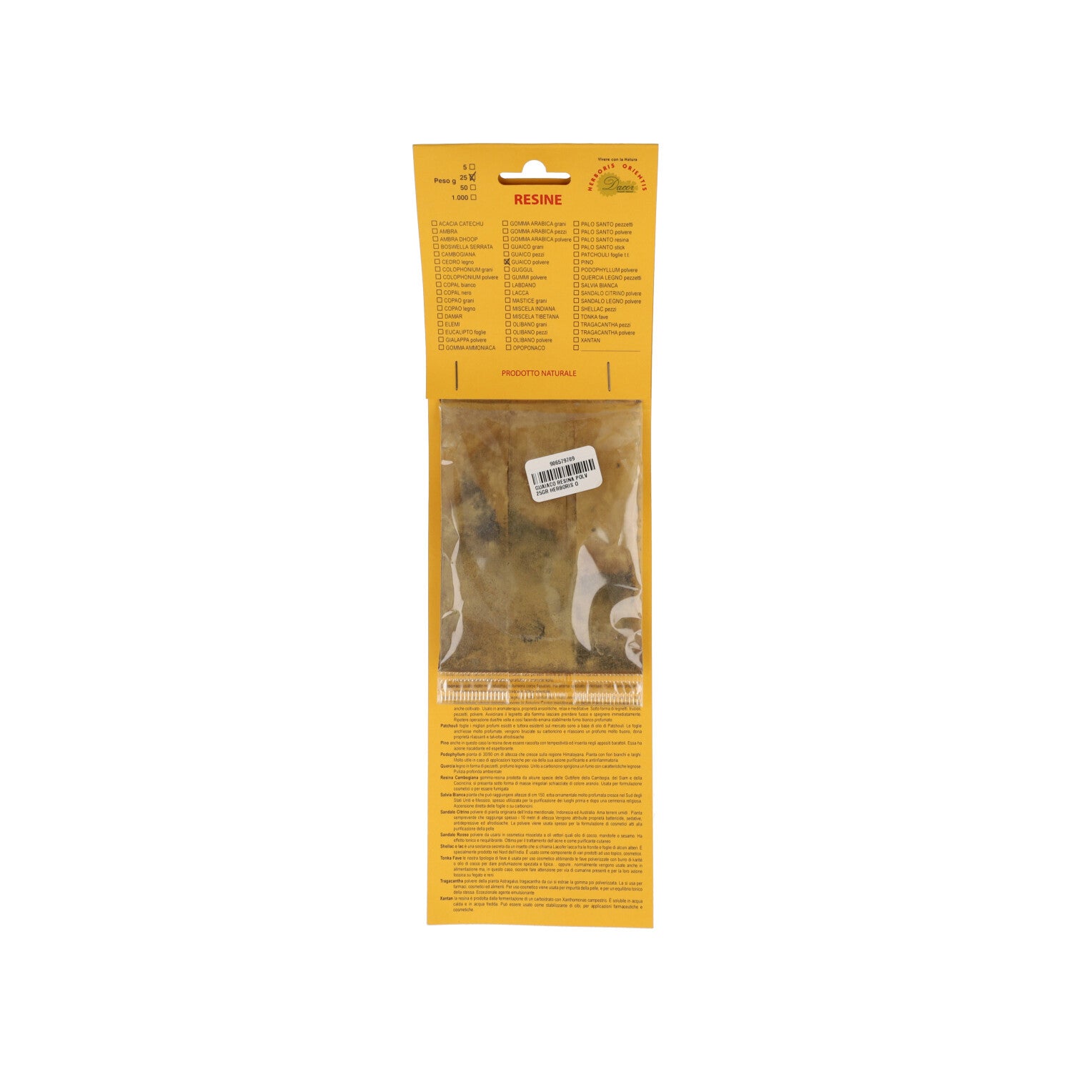 GUAIACO RESINA POLVERE 25G