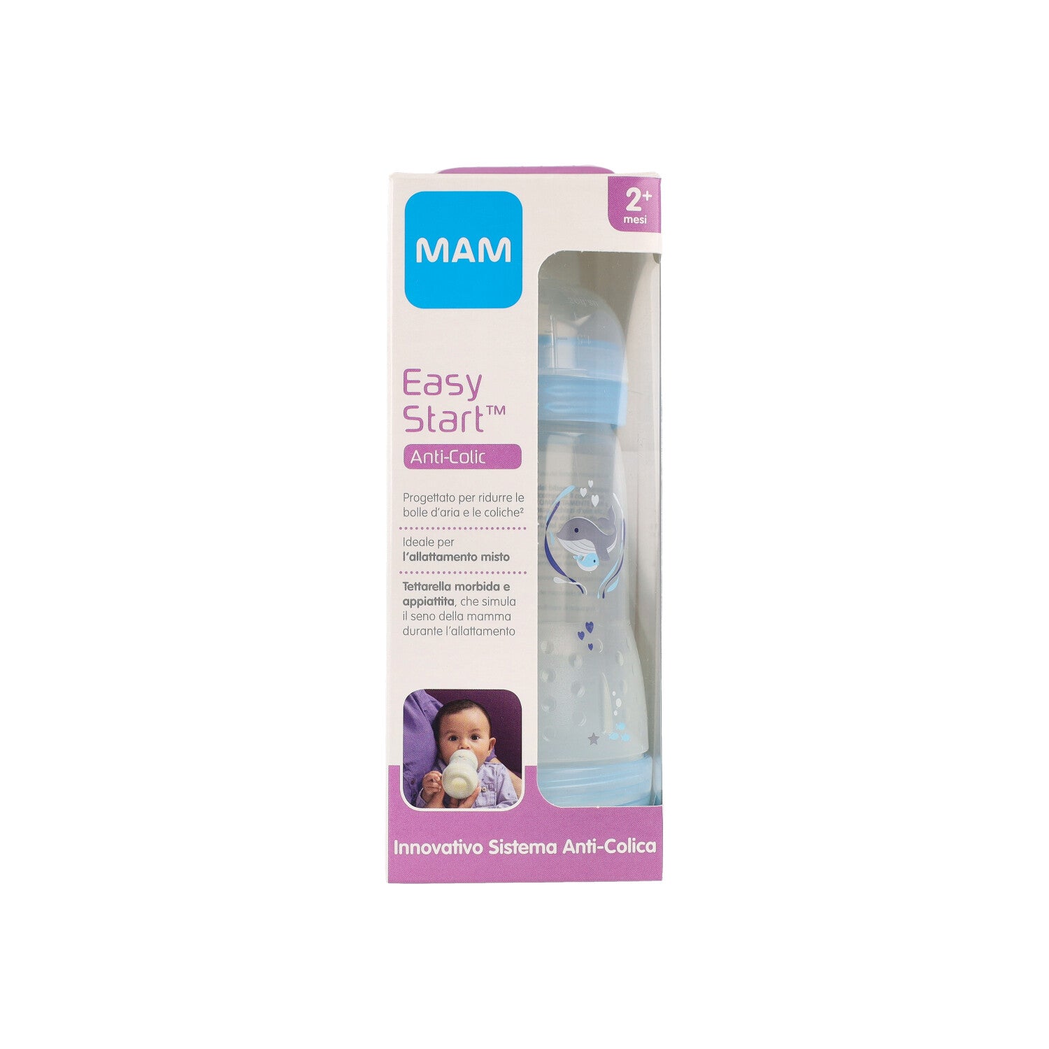 MAM EASY START BIBERON MASCHIO 260ML