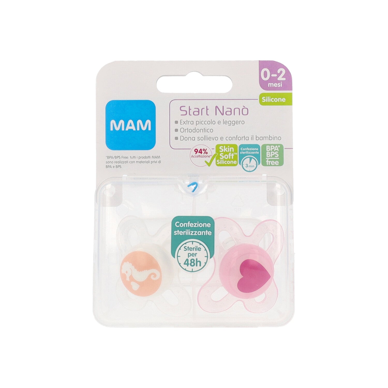 MAM START NANO SUCCHIETTO 0-2 MESI SILICONE FEMMINA