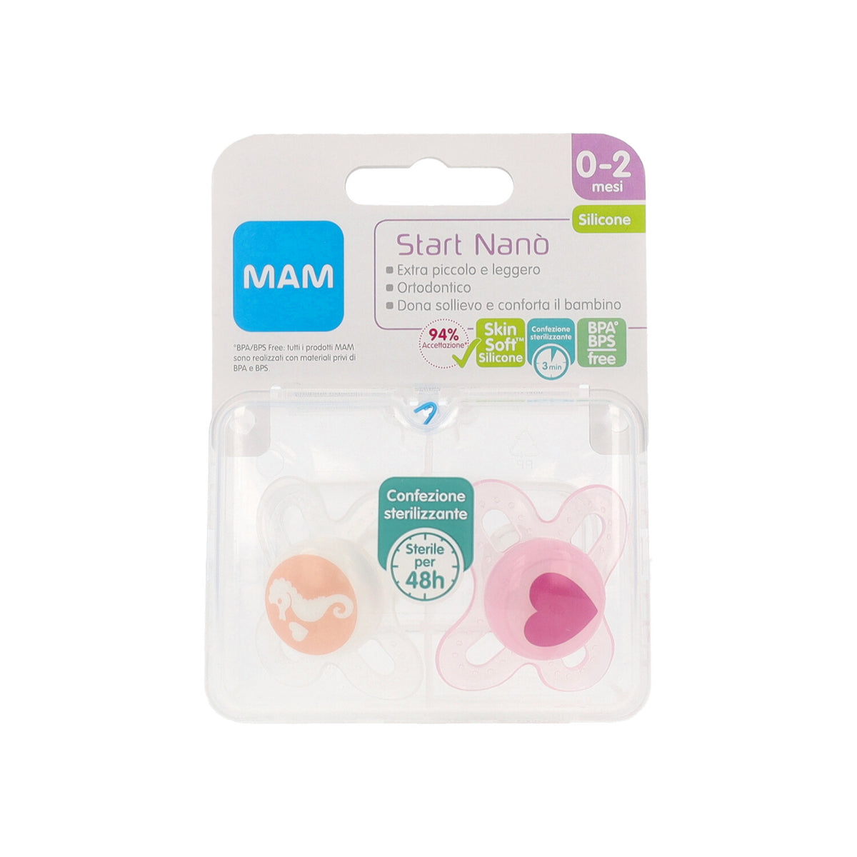 MAM START NANO SUCCHIETTO 0-2 MESI SILICONE FEMMINA