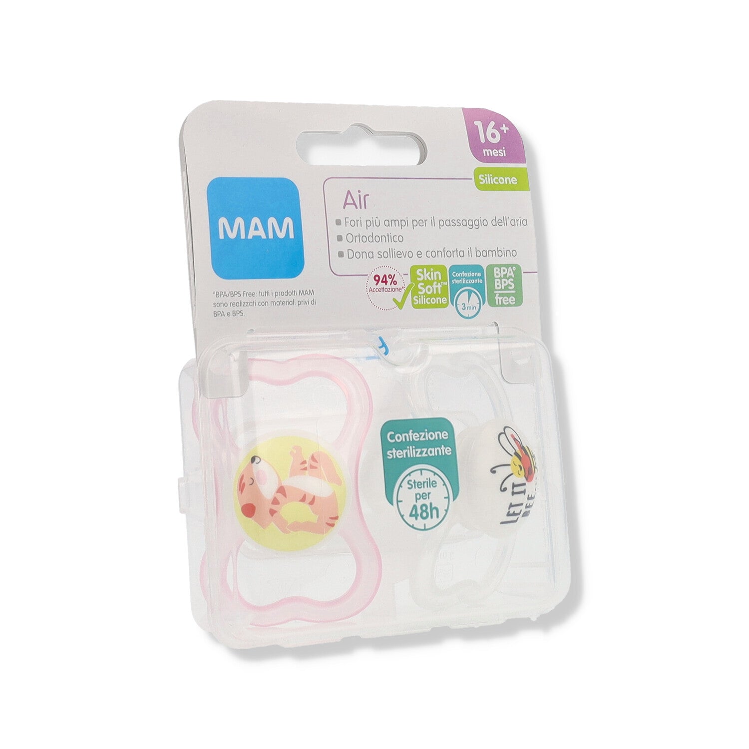 MAM AIR SUCCHIETTO 16+ SILICONE DOPPIO FEMMINA