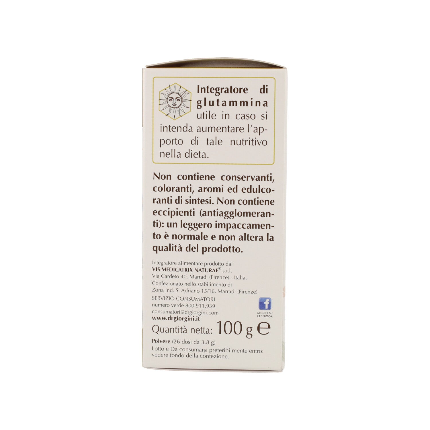 GLUTAMMINA PURA POLVERE 100 G