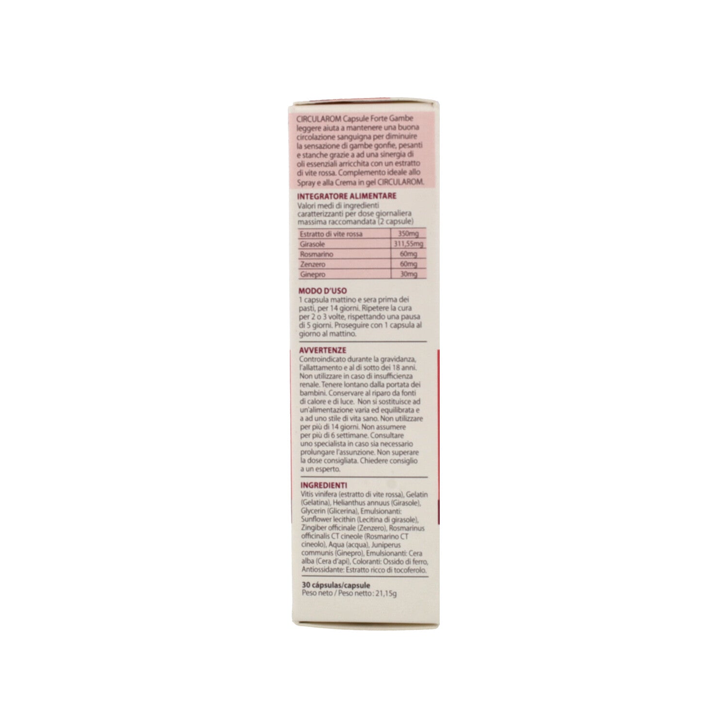 PRANAROM CIRCULAR 30 CAPSULE GAMBE