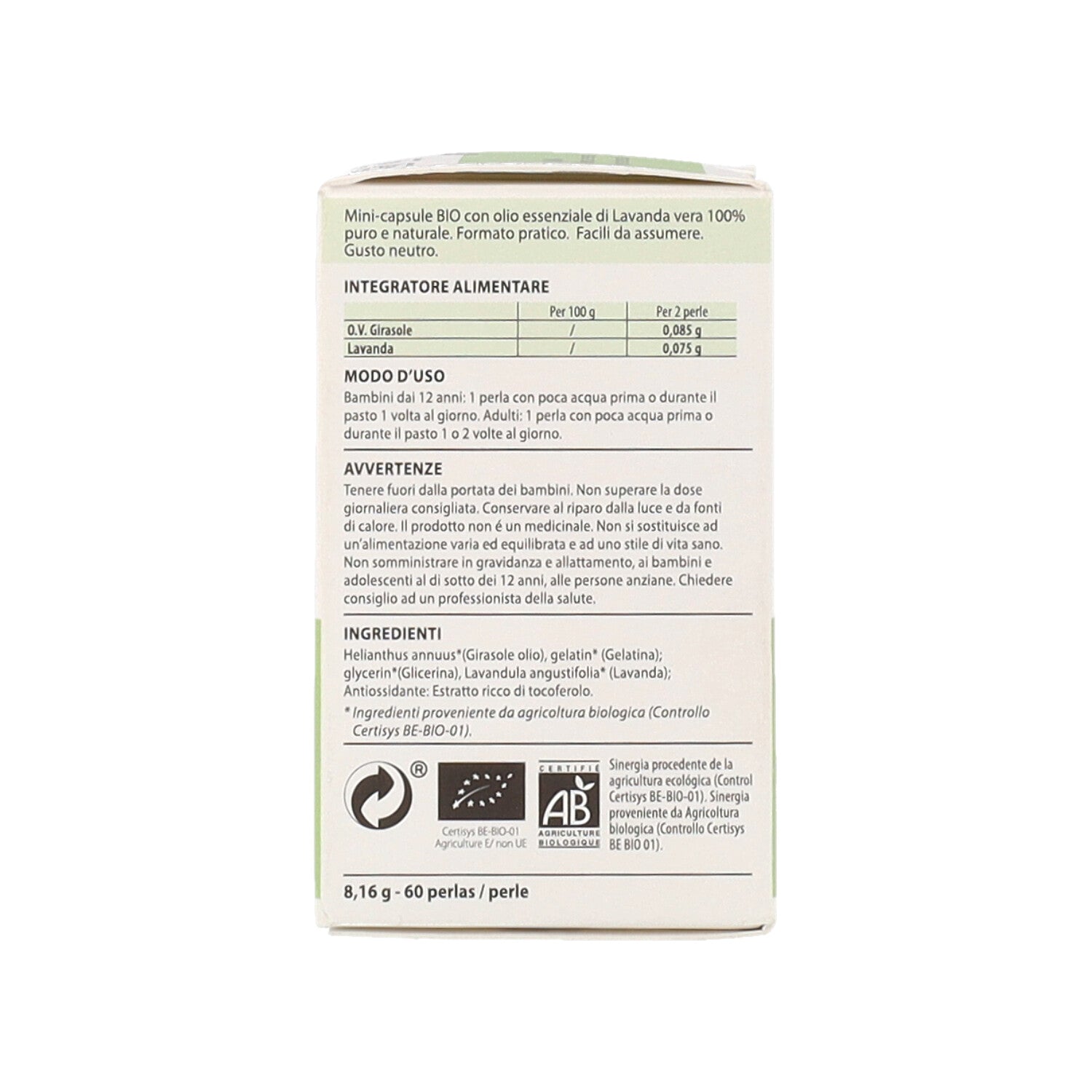 PRANAROM LAVANDA 60 PERLE BIO