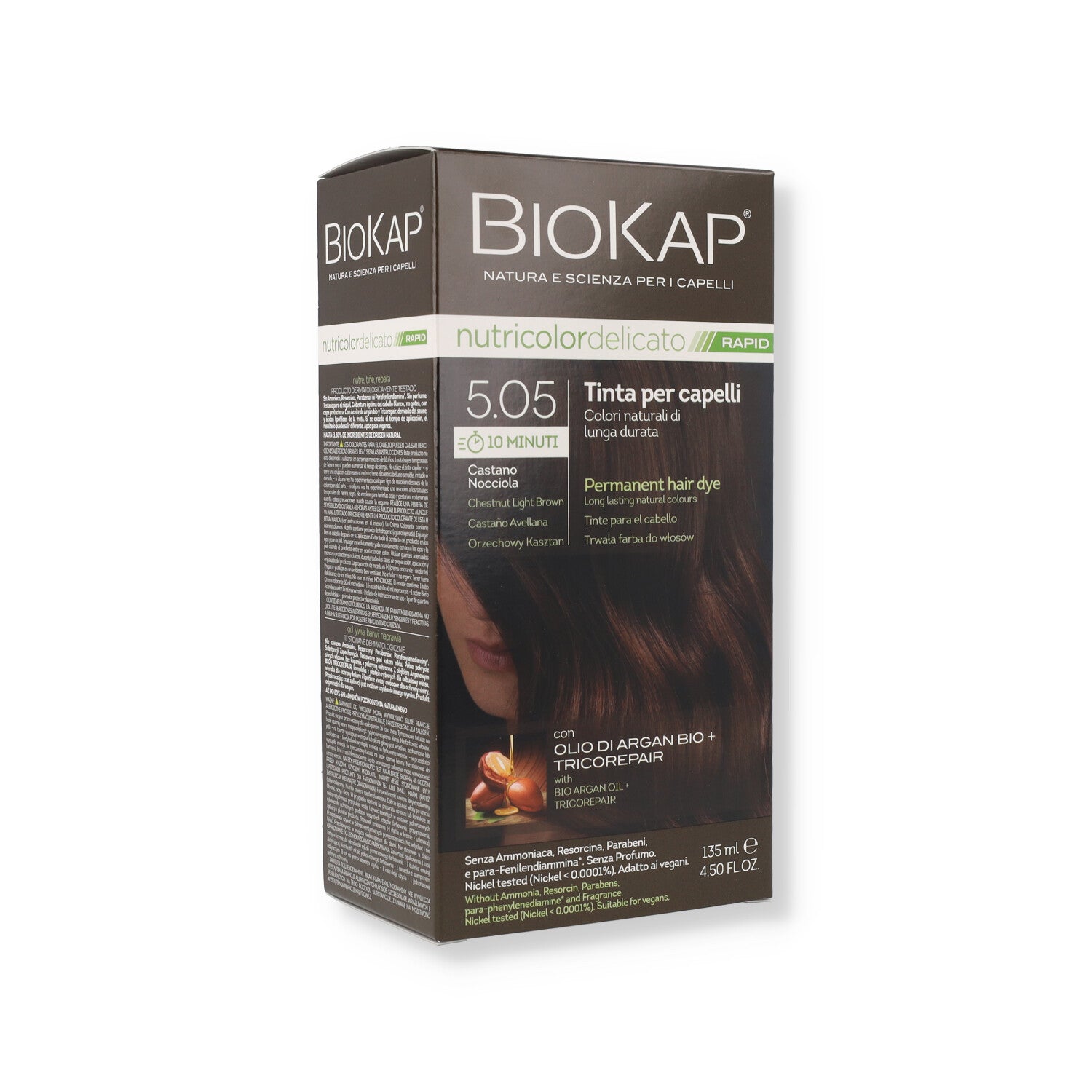 BIOKAP NUTRICOLOR DELICATO RAPID 5,05 CASTANO NOCCIOLA