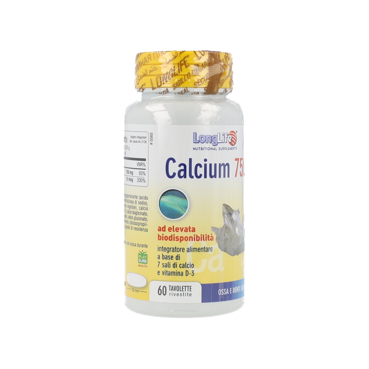 LONGLIFE CALCIUM - 750MG 60 TAV