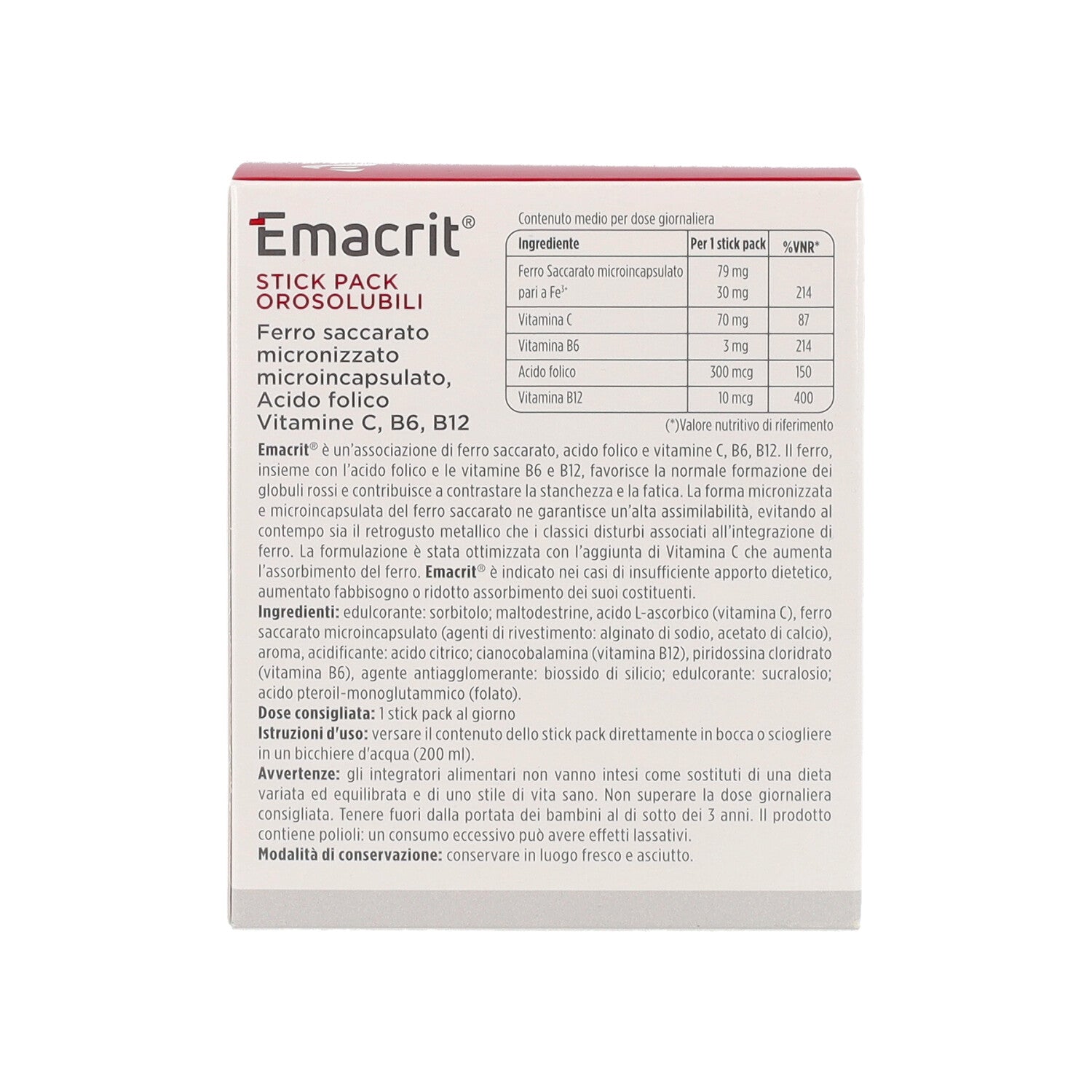EMACRIT OROSOLUBILE 30STICK PA
