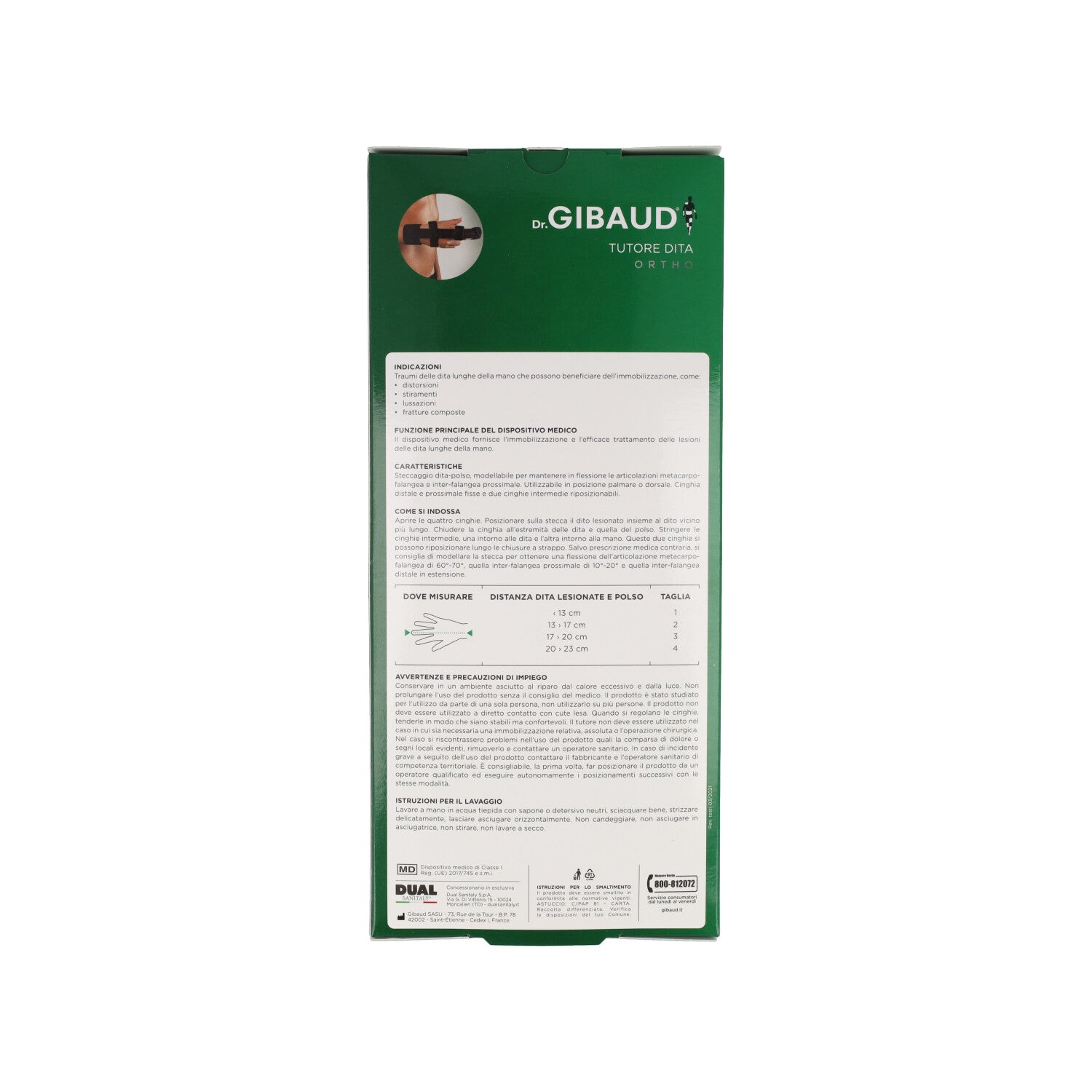 GIBAUD ORTHO TUTORE DITA TG 3