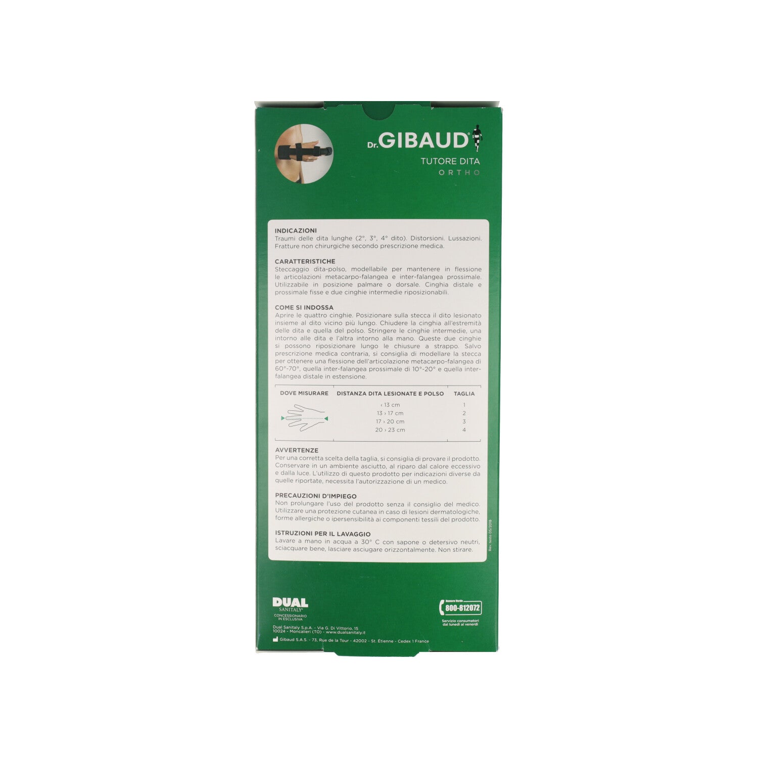 GIBAUD ORTHO TUTORE DITA TG 4