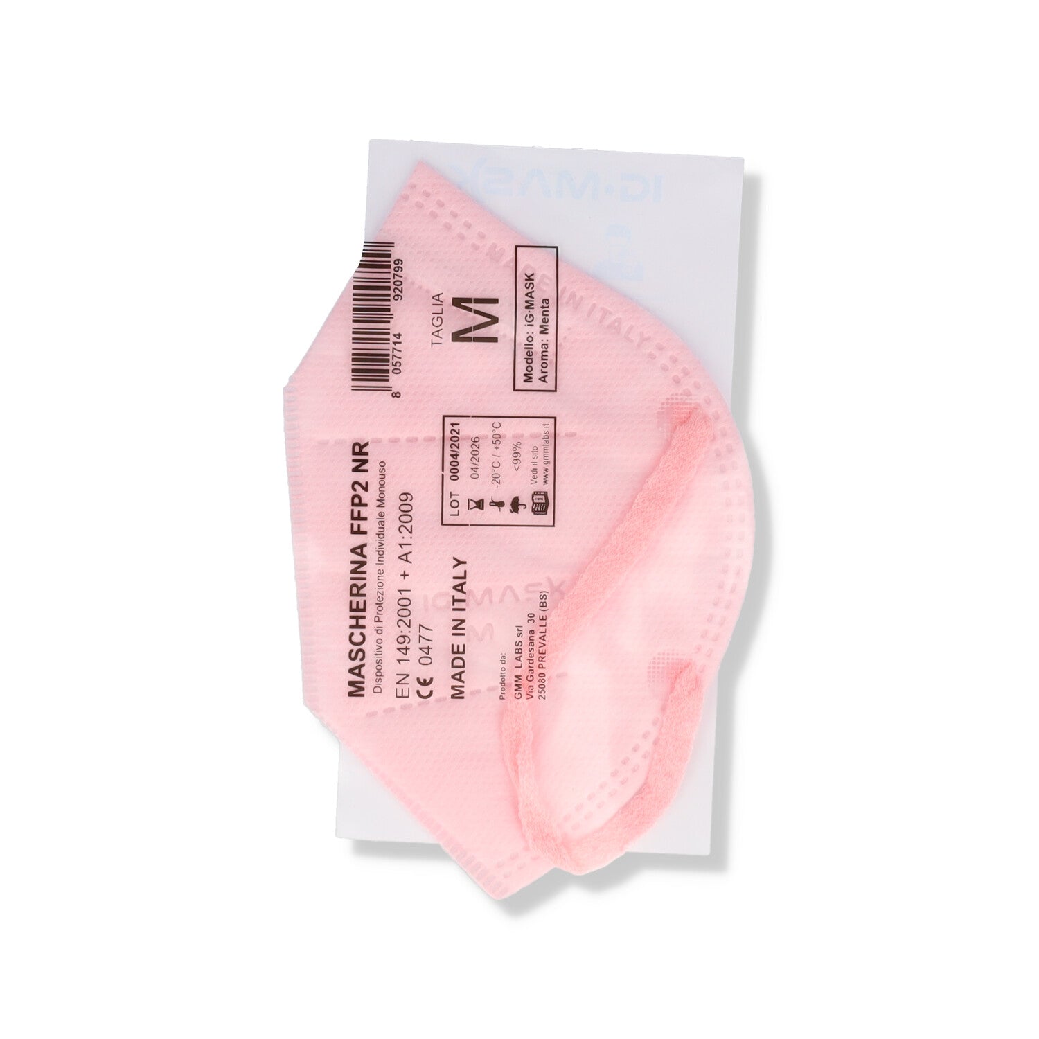 MASCHERINA FFP2 NR 1PZ ROSA M IG MASK (EKIPLABS) - DPI