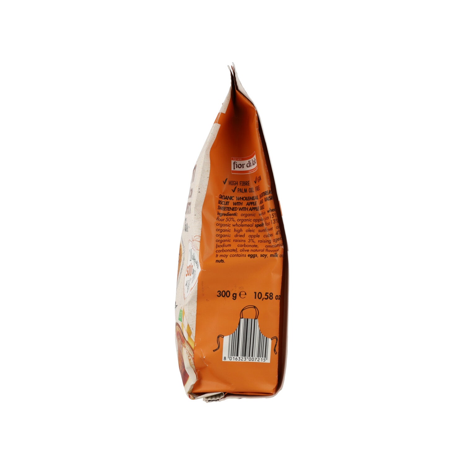 BISCOTTI INTEGRALI MELA E UVETTA 300G