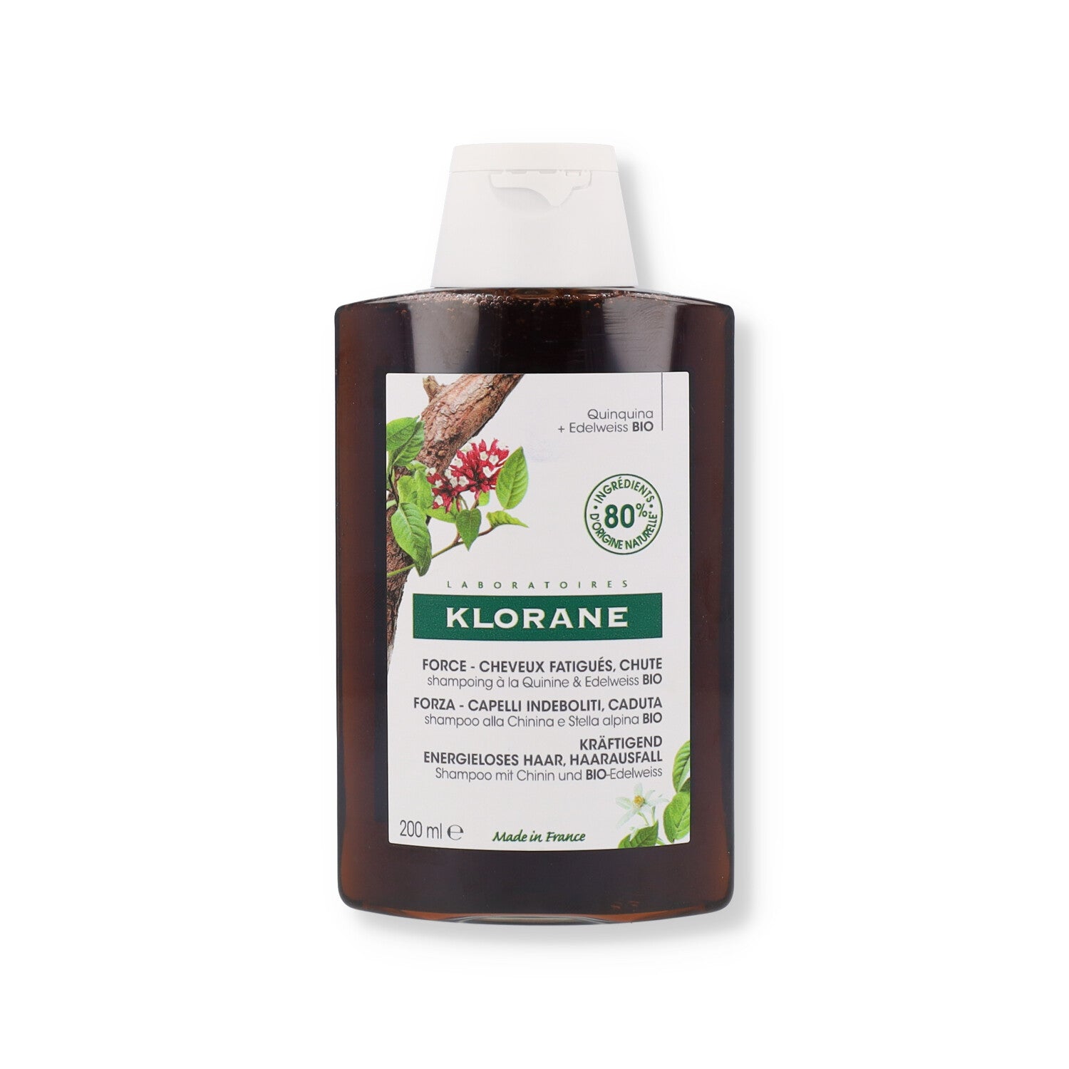 KLORANE SHAMPOO ALLA CHININA & VITAMINE B 200ML