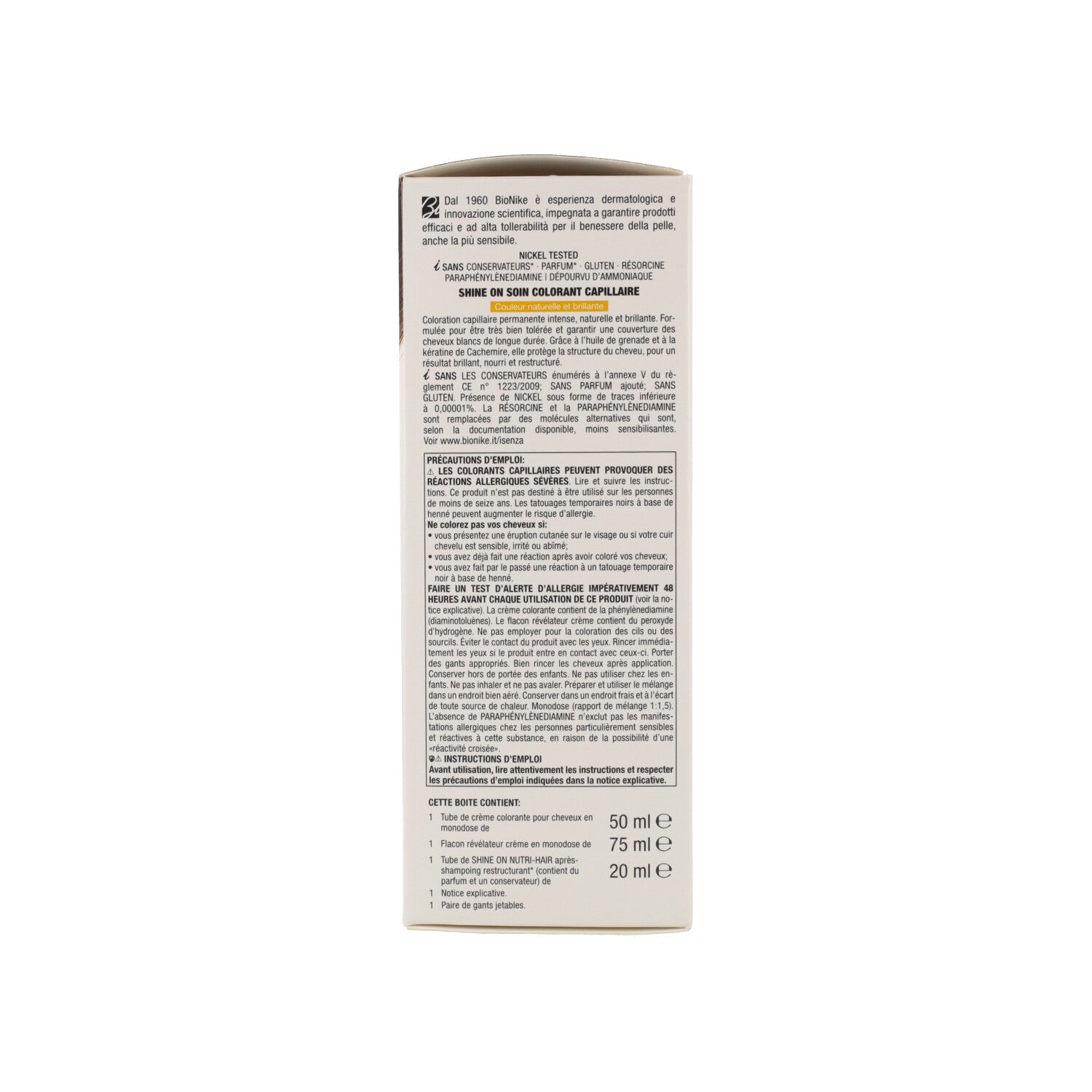 SHINE ON BIONDO SCURO DOR 6,3 75ML + 50ML BIO NIKE
