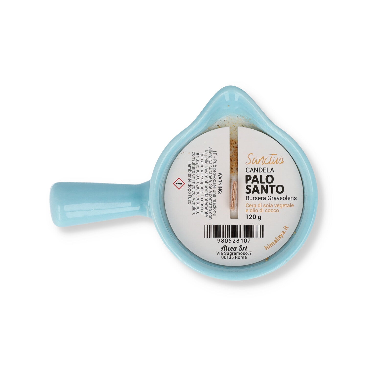 CANDELA NATURALE PALO SANTO AZZURRA 120ML SANCTUS