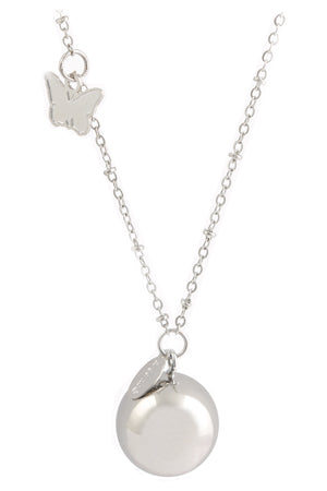 ARGENTOE' COLLANA BOLA FARFALLA