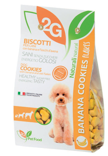 2G PET FOOD BANANA COOKIES FLAKES 350GR