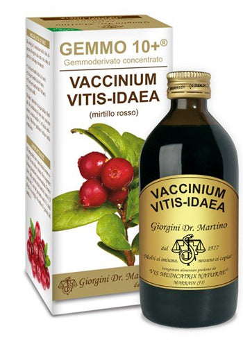 MIRTILLO ROSSO LIQUIDO ANALCOLICO GEMMO10+ 200ML