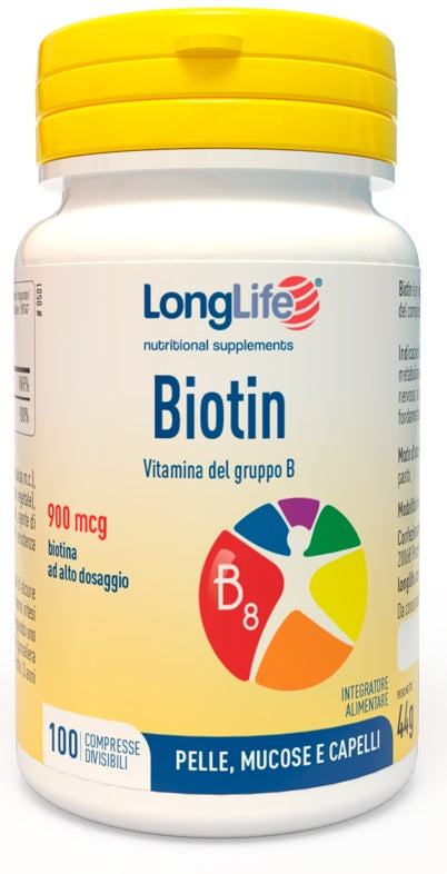 LONGLIFE BIOTIN 900MCG 100CPR
