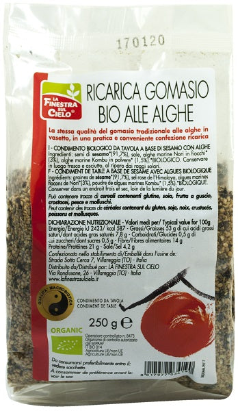 GOMASIO ALGHE RICARICA 250G BIO