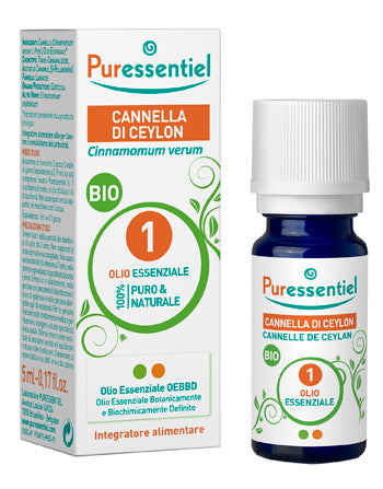 PURESSENTIEL CANNELLA CEYLON OLIO ESSENZIALE BIO 5ML
