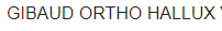 GIBAUD ORTHO HALLUX VALGUS SX