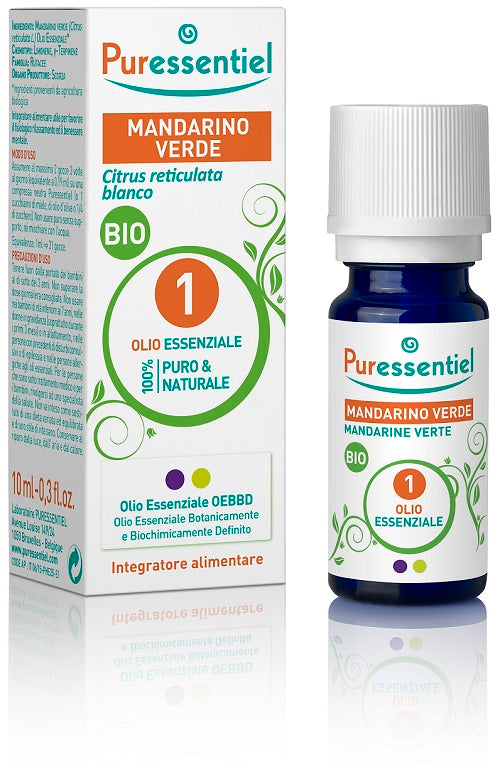 PURESSENTIEL MANDARINO VERDE OLIO ESSENZIALE BIO 10ML
