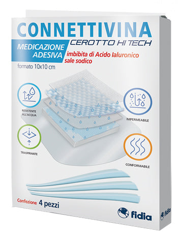 CONNETTIVINA BIO HITECH 10 X 10CM 4 CEROTTI