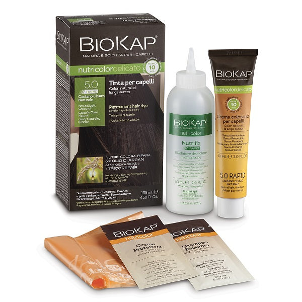 BIOKAP NUTRICOLOR DELICATO RAPID 5,0 CASTANO CHIARO NATURALE