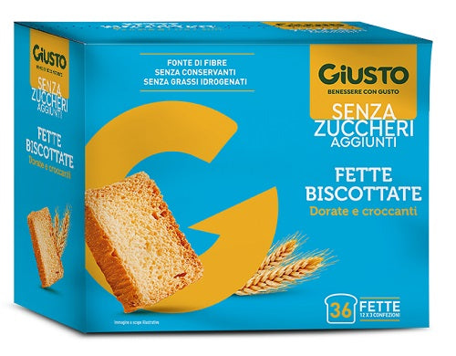 GIUSTO SENZA ZUCCHERO FETTE BISCOTTATE 300G