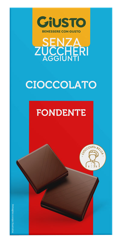 GIUSTO CIOCCOLATO FONDENTE SENZA ZUCCHERI 85G