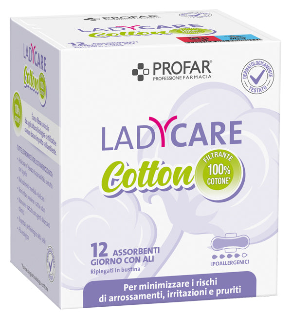 PROFAR LADY COTTON ASSORBENTI IPOALLERGENICI GIORNO CON ALI 10 PEZZI